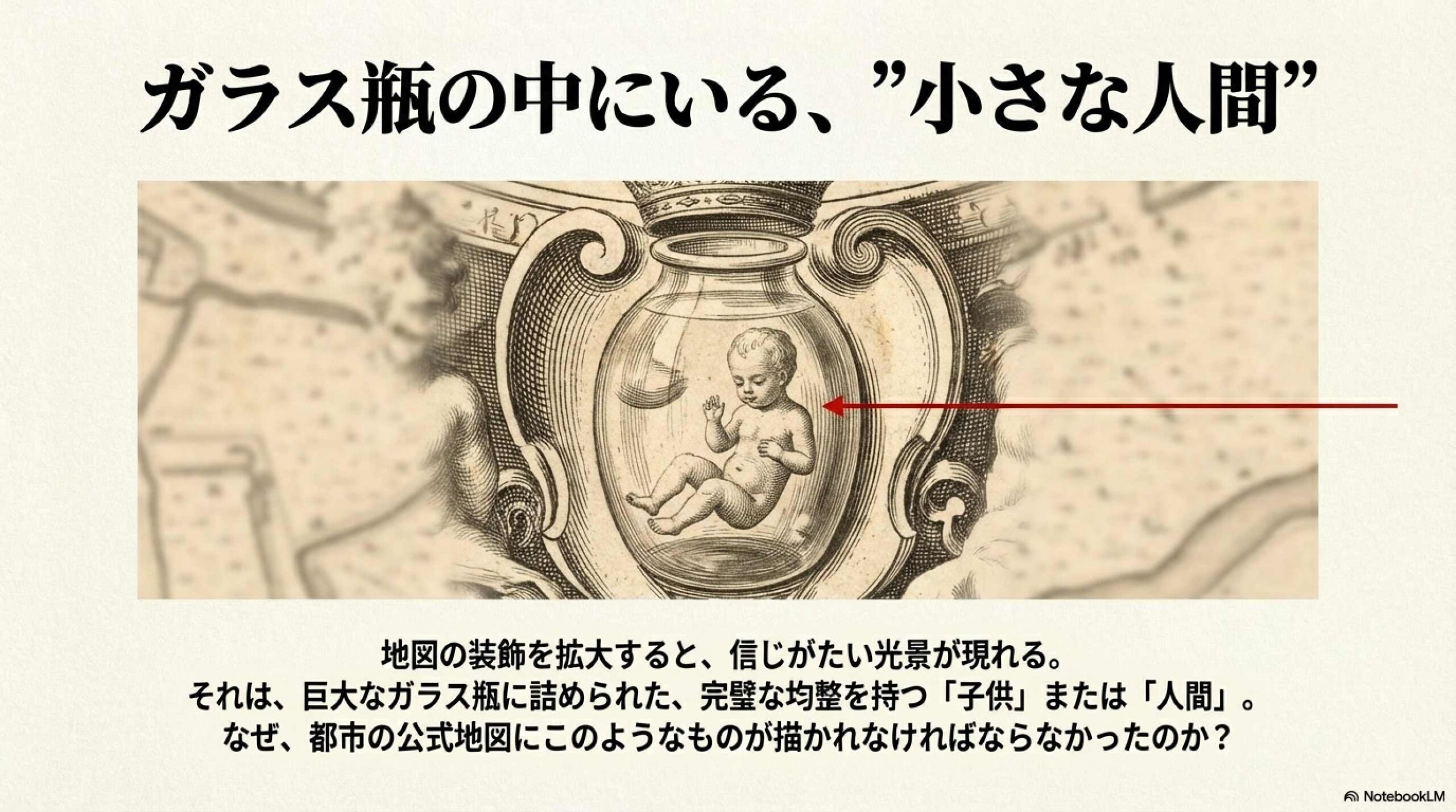 松ぼっくりが描かれた壁画